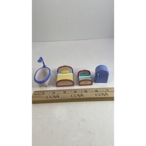 Molang House Furniture Toy Lot of 4 Hayanori Millimages Jazwares 2017